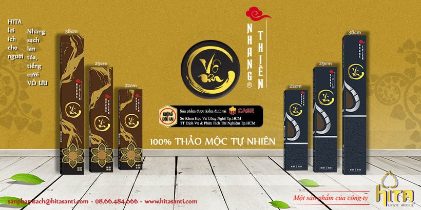 Bảng giá Nhang Thiền Vô Ưu , kích thước Nhang Thiền Vô Ưu